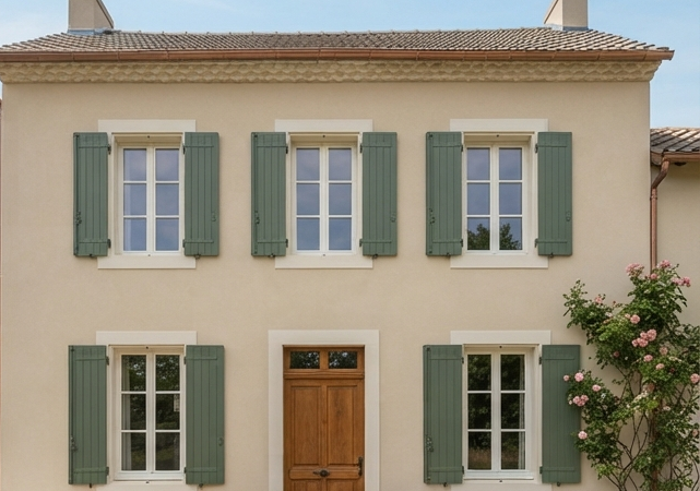 Rénovation de façade en mâchefer après travaux
